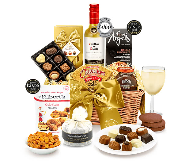 Mother's Day Wordsworth Hamper With White Wine